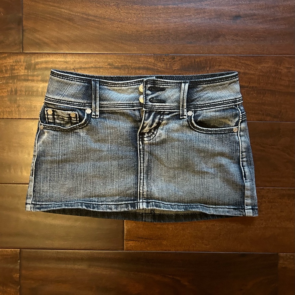 Younique Blue Denim Mini Skirt